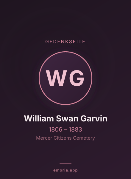 Gedenkportrait von William Swan Garvin