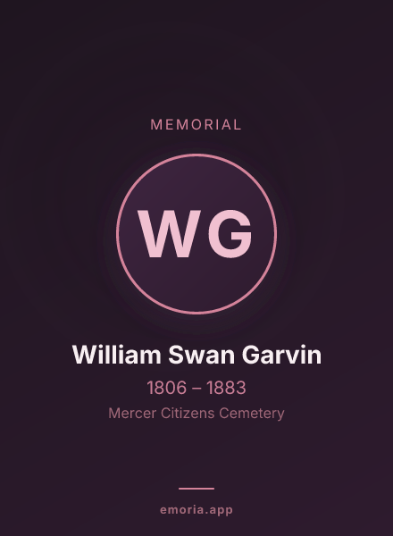 Memorial portrait of William Swan Garvin