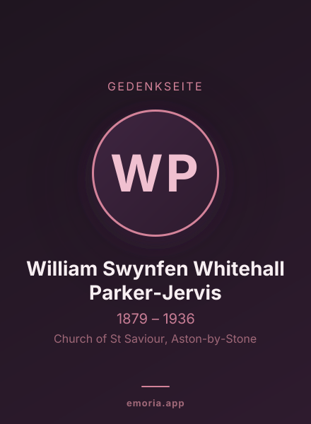 Gedenkportrait von William Swynfen Whitehall Parker-Jervis
