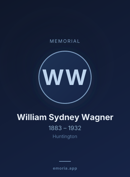 Memorial portrait of William Sydney Wagner