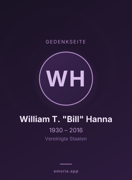 Gedenkportrait von William T. "Bill" Hanna