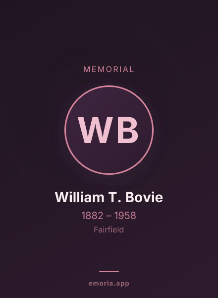 Memorial portrait of William T. Bovie