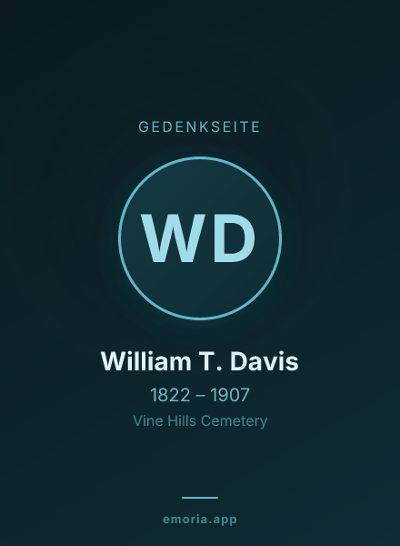 Gedenkportrait von William T. Davis
