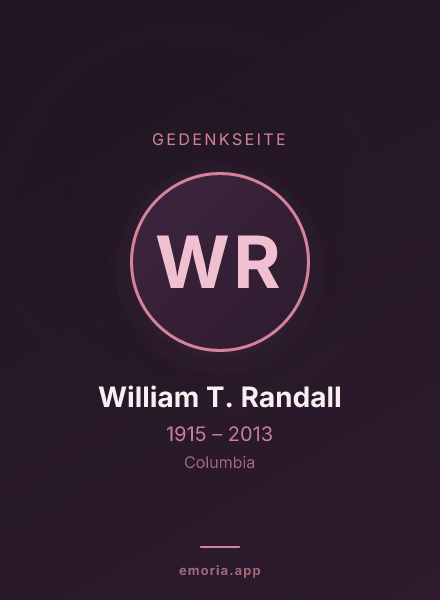 Gedenkportrait von William T. Randall