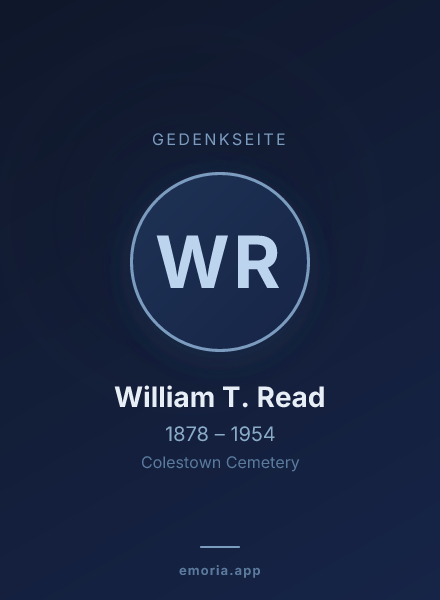 Gedenkportrait von William T. Read