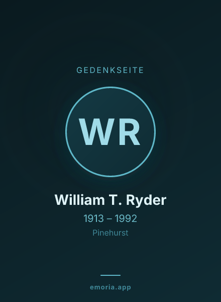 Gedenkportrait von William T. Ryder