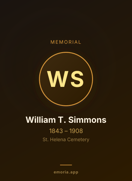 Memorial portrait of William T. Simmons