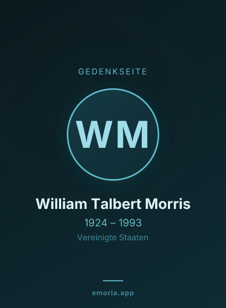Gedenkportrait von William Talbert Morris