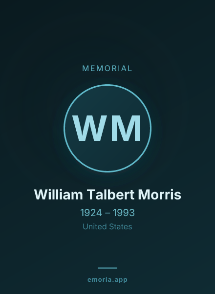 Memorial portrait of William Talbert Morris