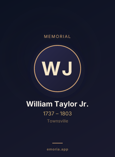Memorial portrait of William Taylor Jr.