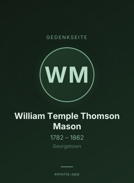 Gedenkportrait von William Temple Thomson Mason