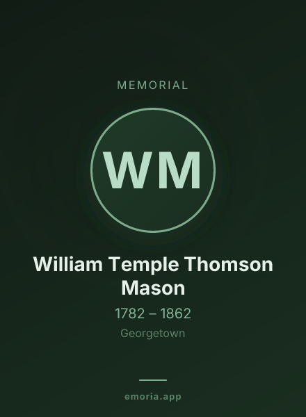 Memorial portrait of William Temple Thomson Mason