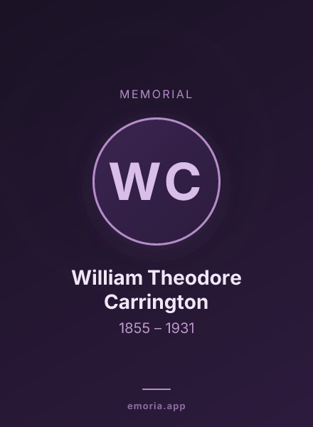 Memorial portrait of William Theodore Carrington