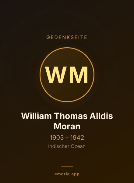 Gedenkportrait von William Thomas Alldis Moran
