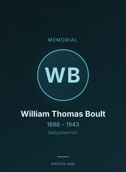 Memorial portrait of William Thomas Boult