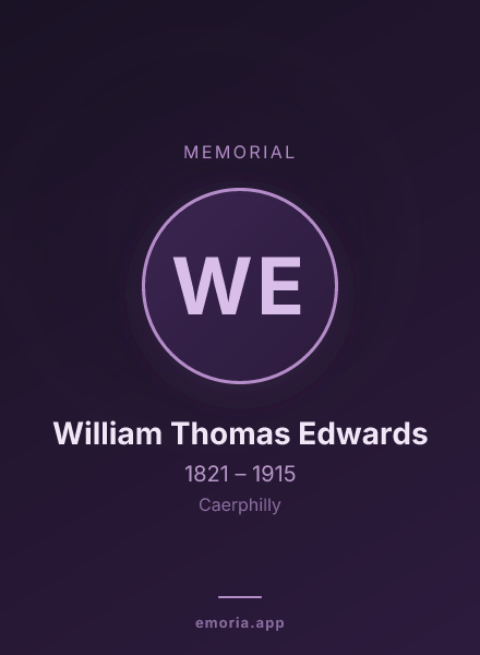Memorial portrait of William Thomas Edwards