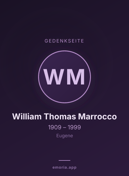 Gedenkportrait von William Thomas Marrocco