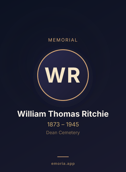 Memorial portrait of William Thomas Ritchie