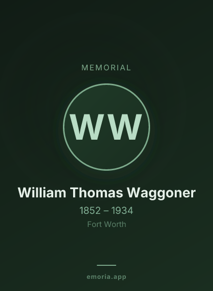 Memorial portrait of William Thomas Waggoner