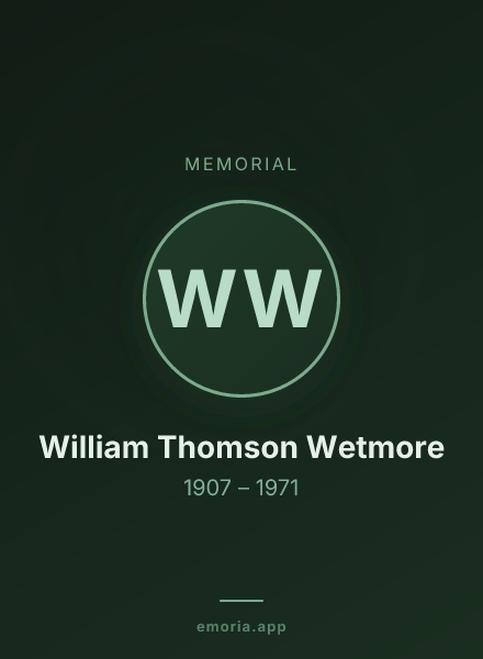 Memorial portrait of William Thomson Wetmore