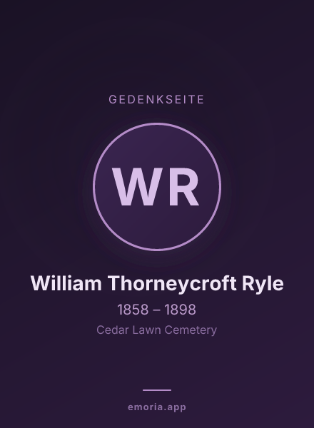 Gedenkportrait von William Thorneycroft Ryle