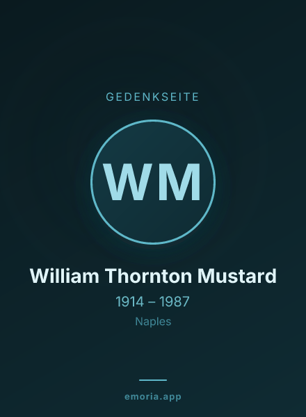 Gedenkportrait von William Thornton Mustard