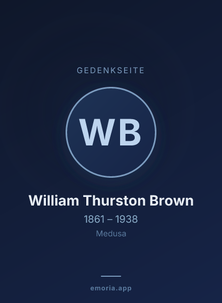 Gedenkportrait von William Thurston Brown