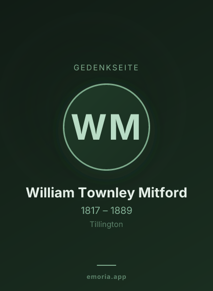 Gedenkportrait von William Townley Mitford