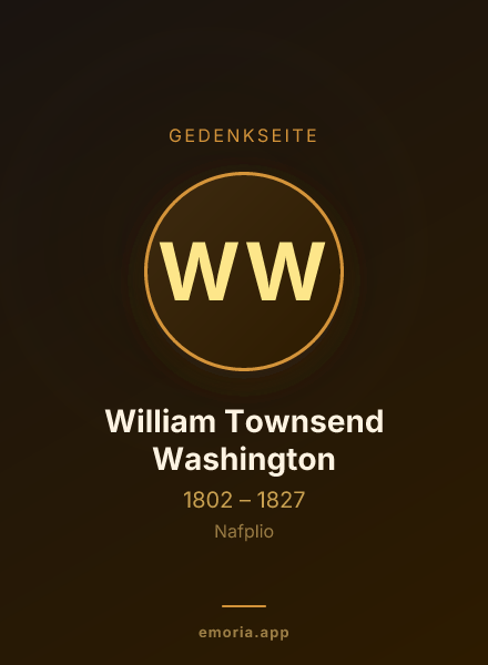 Gedenkportrait von William Townsend Washington