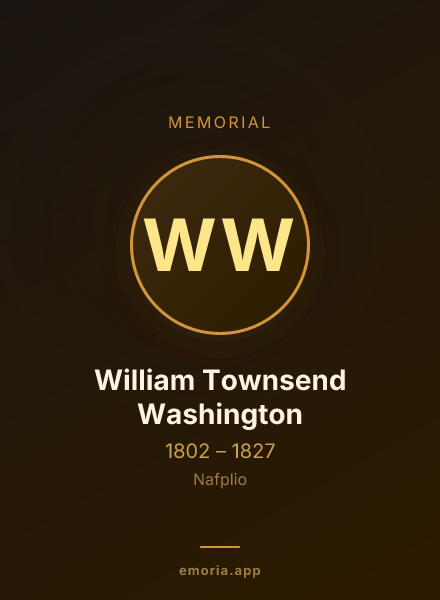 Memorial portrait of William Townsend Washington
