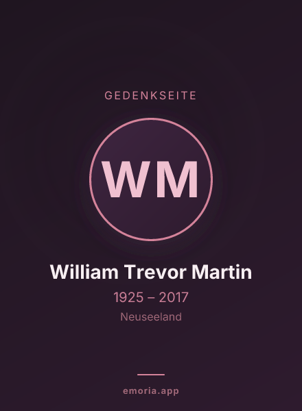 Gedenkportrait von William Trevor Martin
