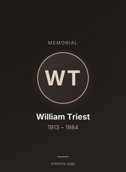 Memorial portrait of William Triest
