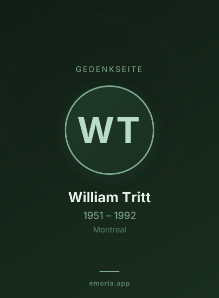 Gedenkportrait von William Tritt