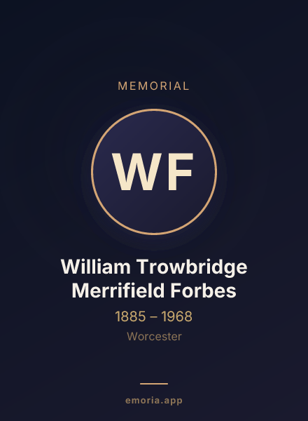 Memorial portrait of William Trowbridge Merrifield Forbes