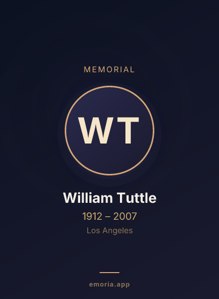 Memorial portrait of William Tuttle