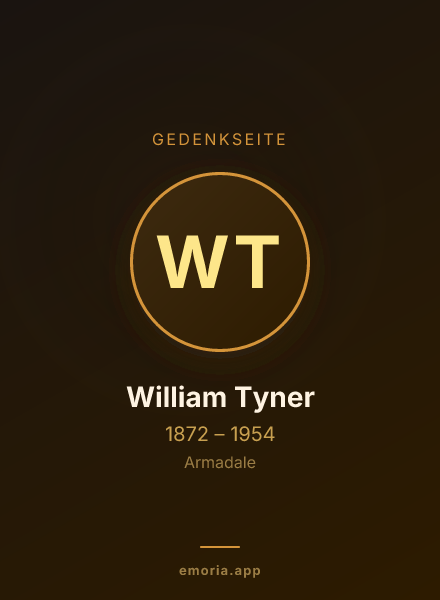 Gedenkportrait von William Tyner