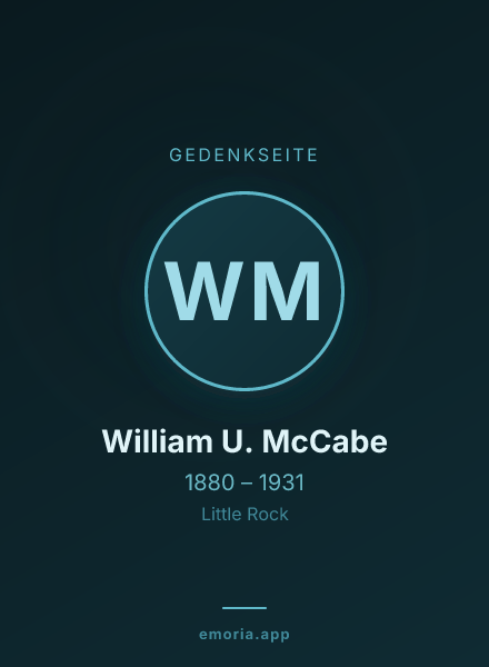 Gedenkportrait von William U. McCabe