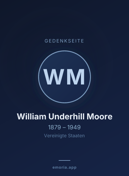 Gedenkportrait von William Underhill Moore