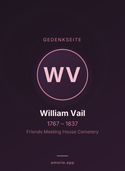 Gedenkportrait von William Vail