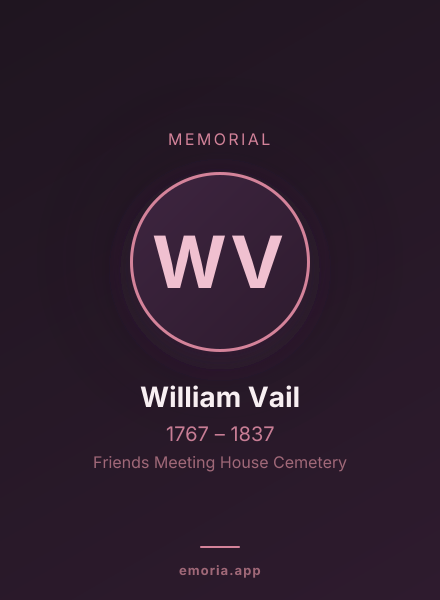 Memorial portrait of William Vail