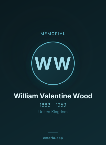 Memorial portrait of William Valentine Wood