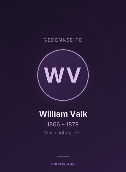 Gedenkportrait von William Valk
