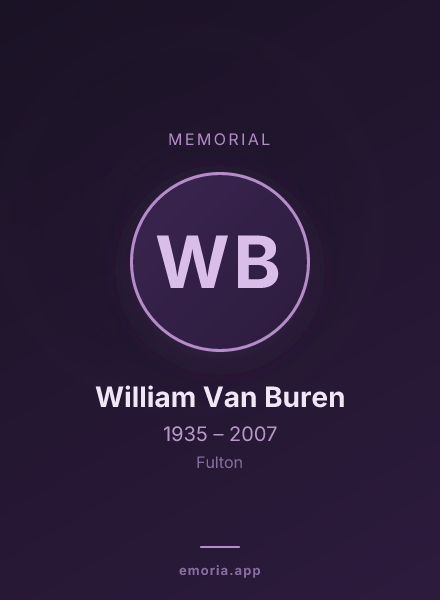 Memorial portrait of William Van Buren