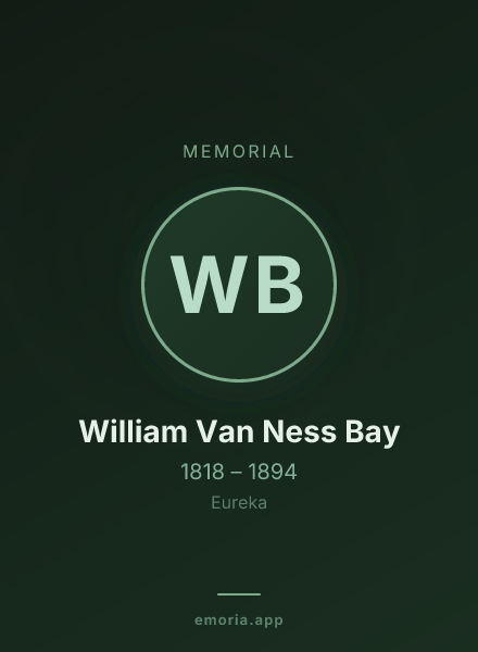 Memorial portrait of William Van Ness Bay