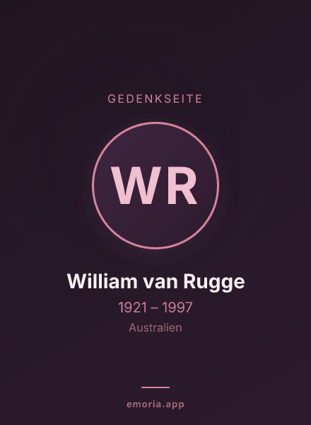 Gedenkportrait von William van Rugge
