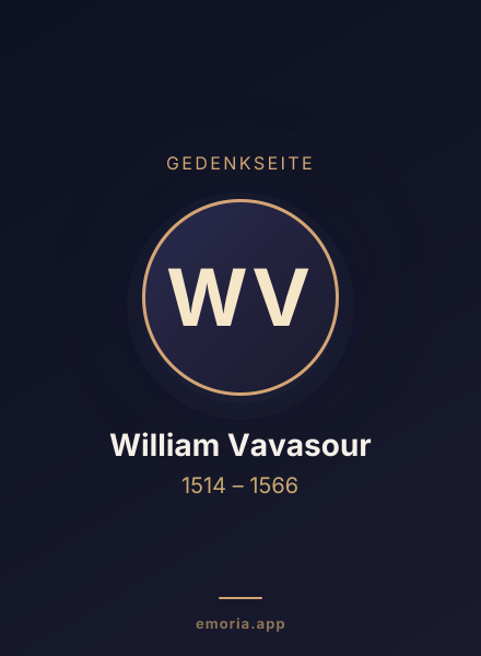 Gedenkportrait von William Vavasour