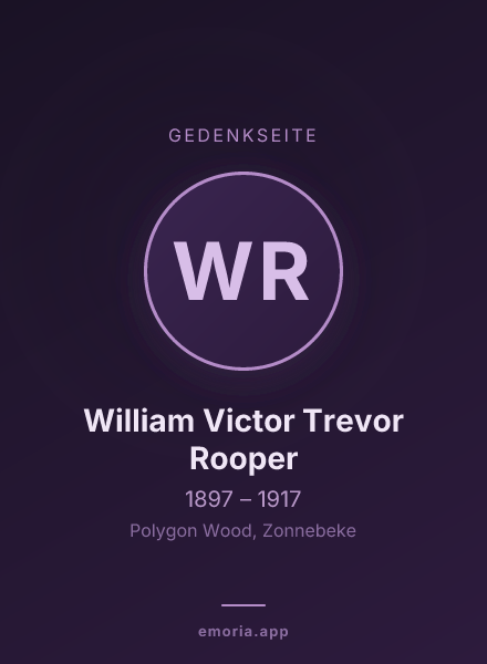 Gedenkportrait von William Victor Trevor Rooper
