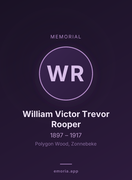 Memorial portrait of William Victor Trevor Rooper