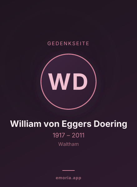 Gedenkportrait von William von Eggers Doering