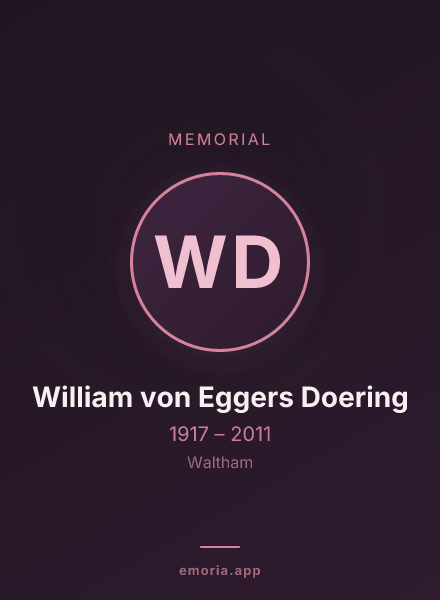 Memorial portrait of William von Eggers Doering